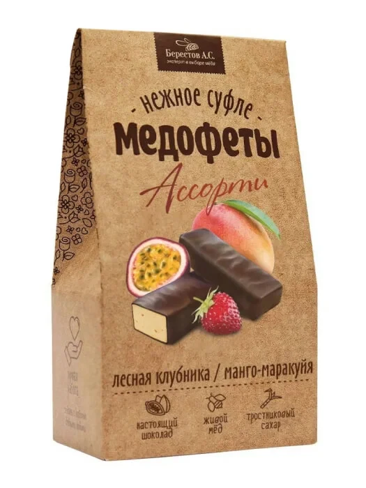  Берестов Медофеты Манго маракуйя и клубникой,150г    в Южно-Сахалинске