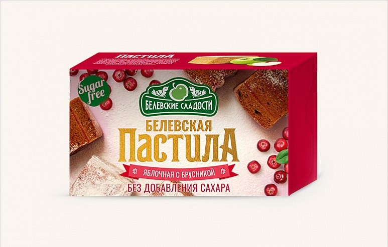  Пастила  200г диетическая с КЛЮКВОЙ, НОВЫЙ ФОРМАТ (4*50г)    в Южно-Сахалинске