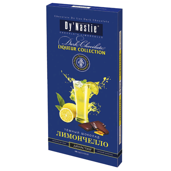 №3 Династия Шоколад "Лимончело", (блок 10шт по 100г)  в Южно-Сахалинске