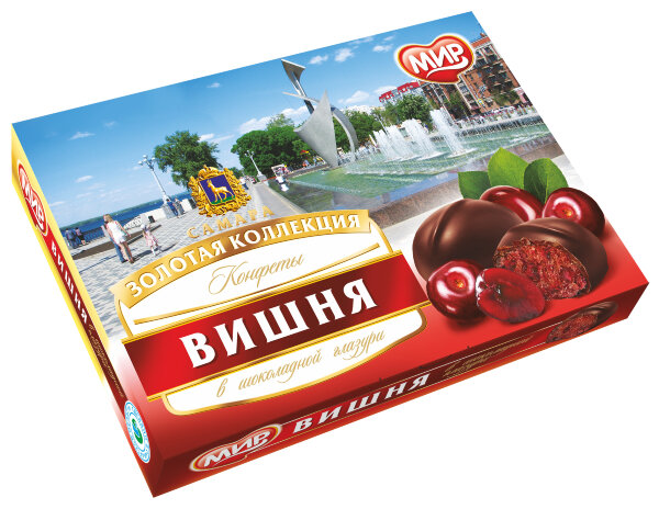 №2 КФ МИР Вишня в шоколадной глазури 160г в Южно-Сахалинске
