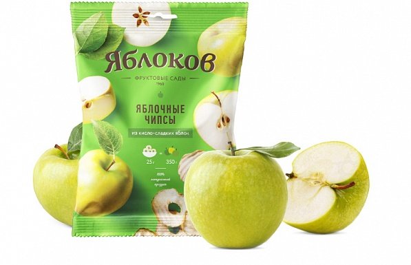  Яблочные чипсы из кисло-сладких яблок 25г в Южно-Сахалинске